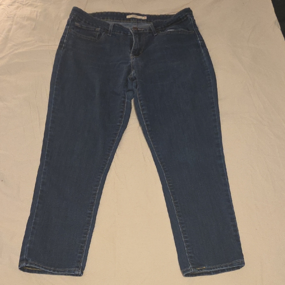 Women's Levi 711 Skinny Blue Jeans